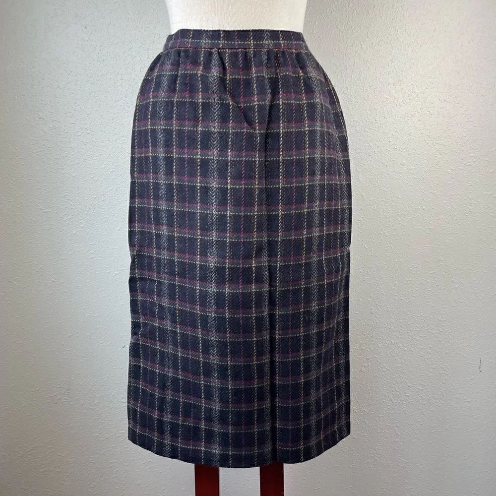 Alfred Dunner Plaid Tartan Wool Skirt Size 10 EUC